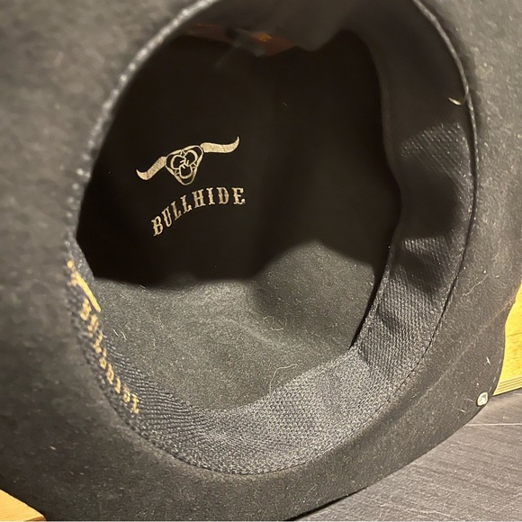 Bullhide Rodeo Cowgirl Hat Large Black Cheetah Animal Print Band Rhinestones - Picture 14 of 14